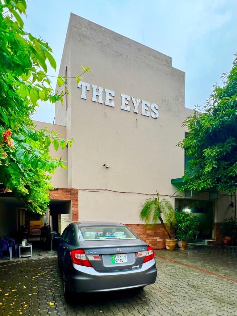 The Eyes Flagship Clinic building at 162-A Shah Jamal Lahore